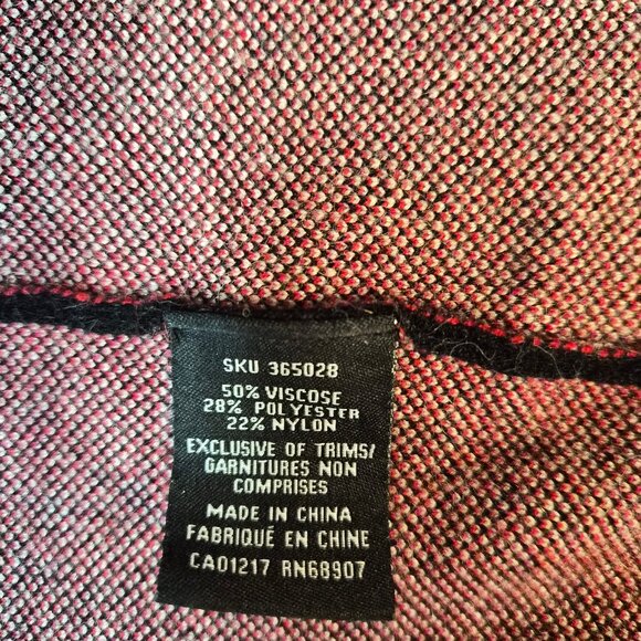 Vintage Le Château Hooded Plaid Tartan Cardigan Open Front Size M Academia Y2K - Picture 5 of 6